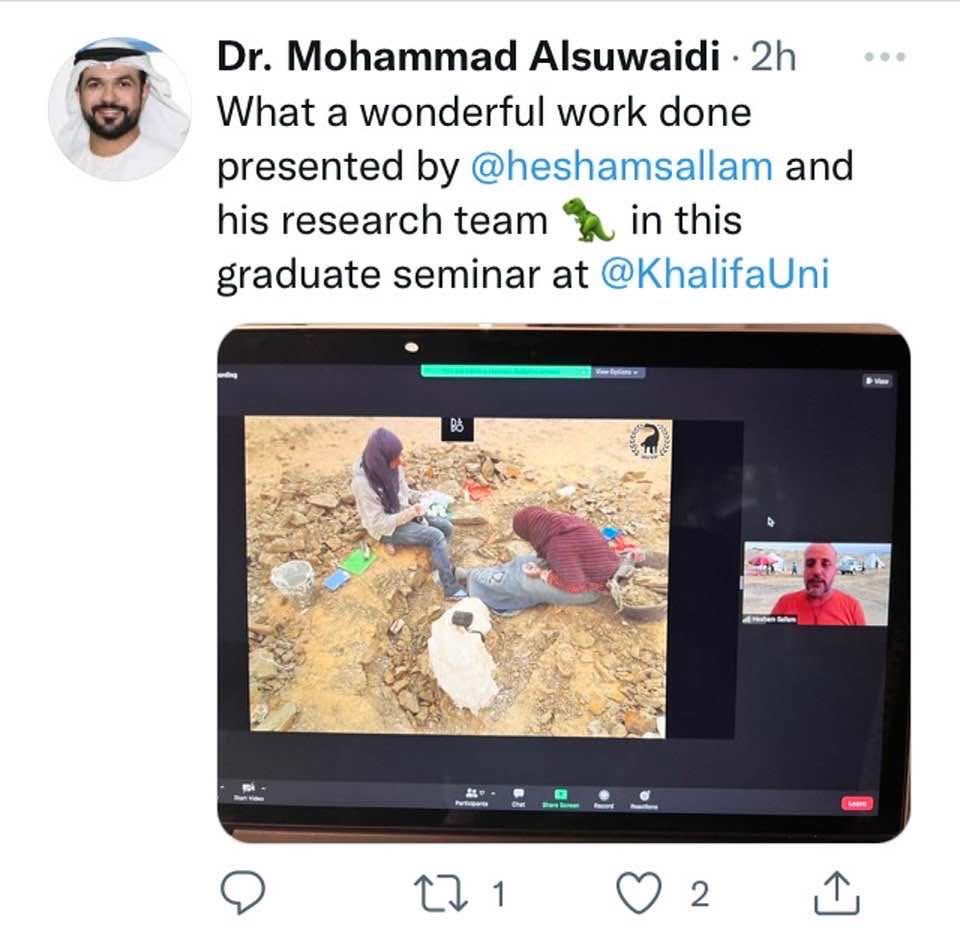 Professor Hesham Sallam gave a lecture at Khalifa University in the United Arab Emirates