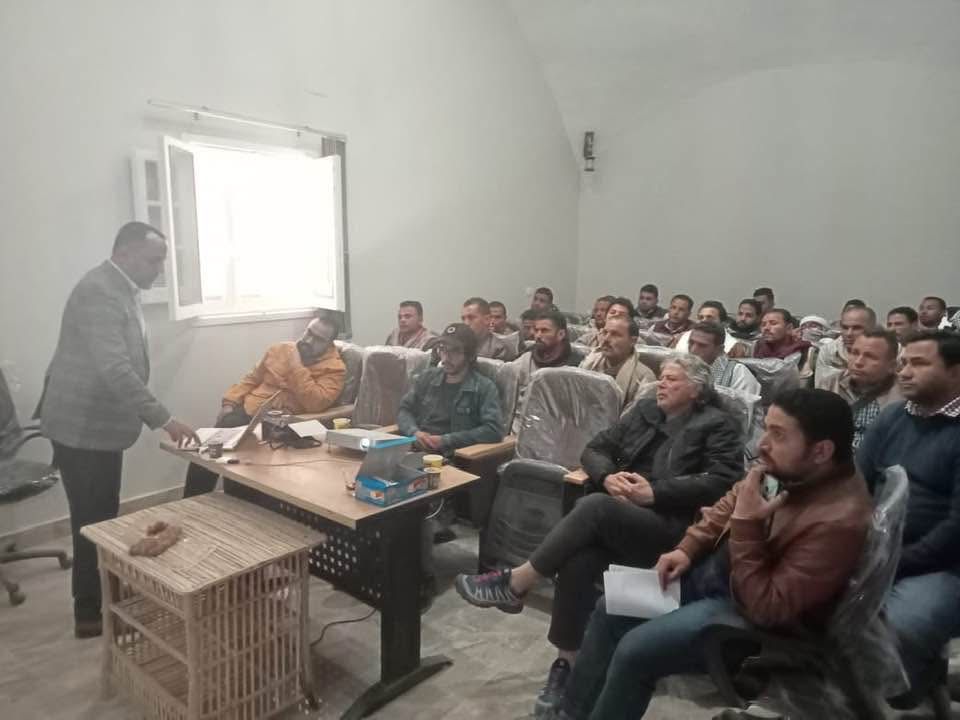 Professor Hesham Sallam gave a lecture at the workshop for training certified eco-tour guides, organized by the Ministry of Environment at Wadi El Rayan Protected Area