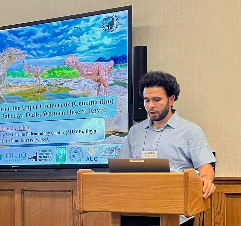 Dr. Belal Salem presented one of Egypt’s discoveries at the North American Paleontological Conference (NAPC 2024)