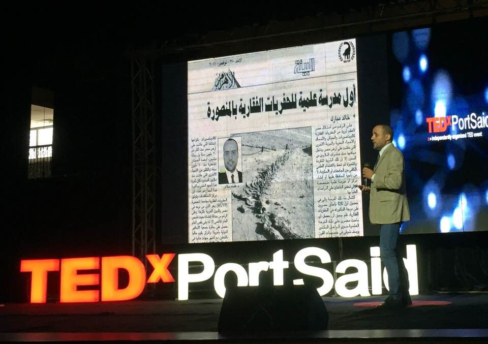 Professor Hesham Sallam talked about the discovery of Mansourasaurus in a TEDx Port Said lecture