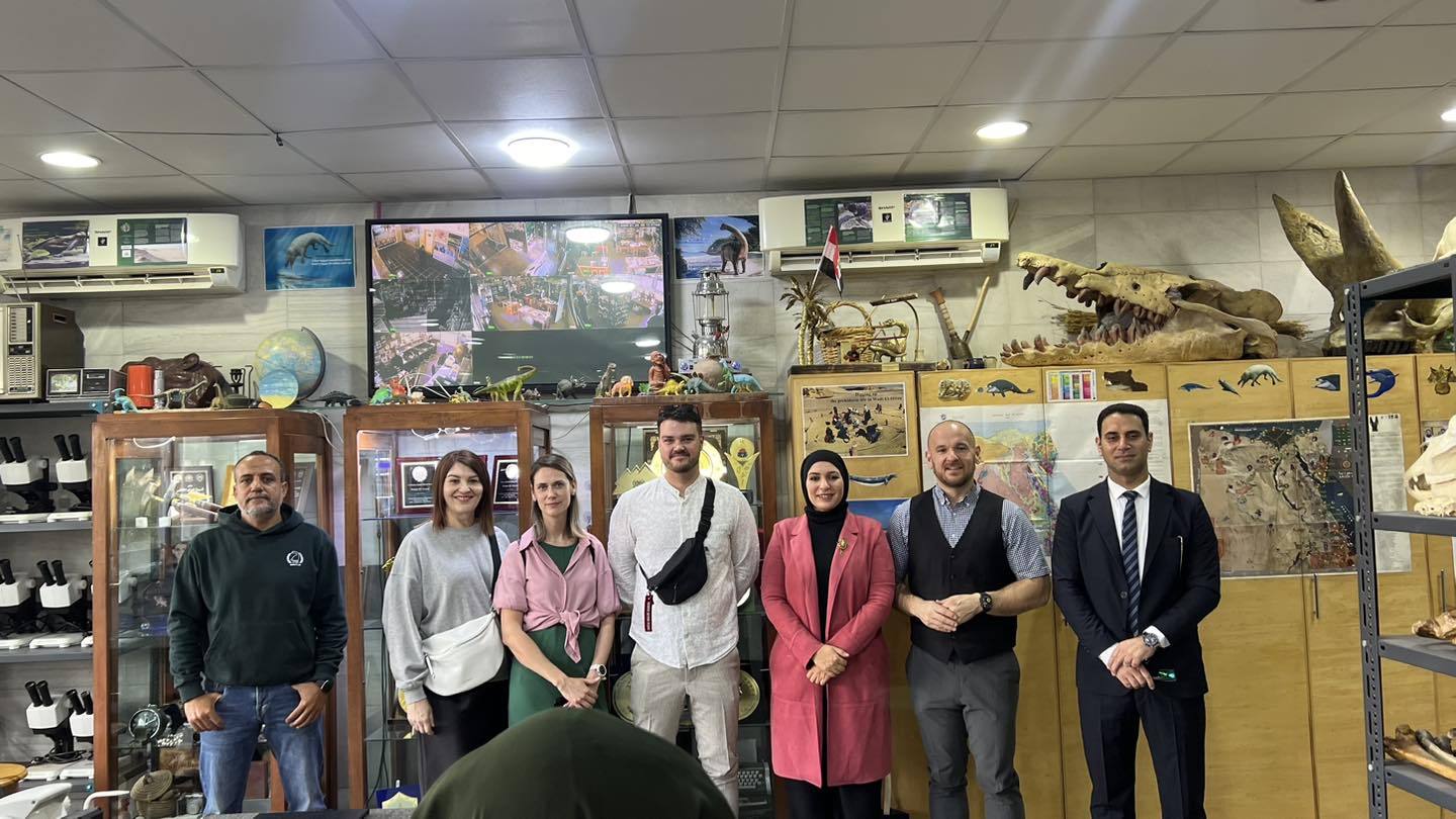 Professor Hesham Sallam received a foreign delegation from the Slovak Republic the delegation was accompanied by professor Wael Awad coordinator of the agreement.